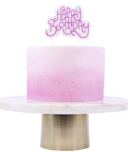Candles - Pink Sparkly Happy Birthday Candle