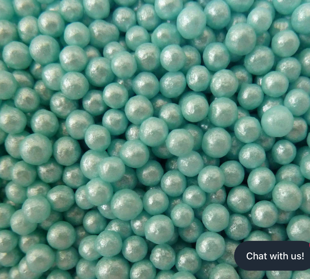 Sprinkles:   4mm Glimmer Pearls - Turquoise (approx 50g)