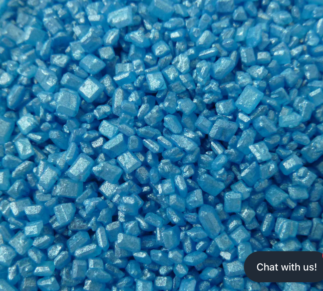 Sprinkles:  Glimmer Sugar - Blue (approx 50g)