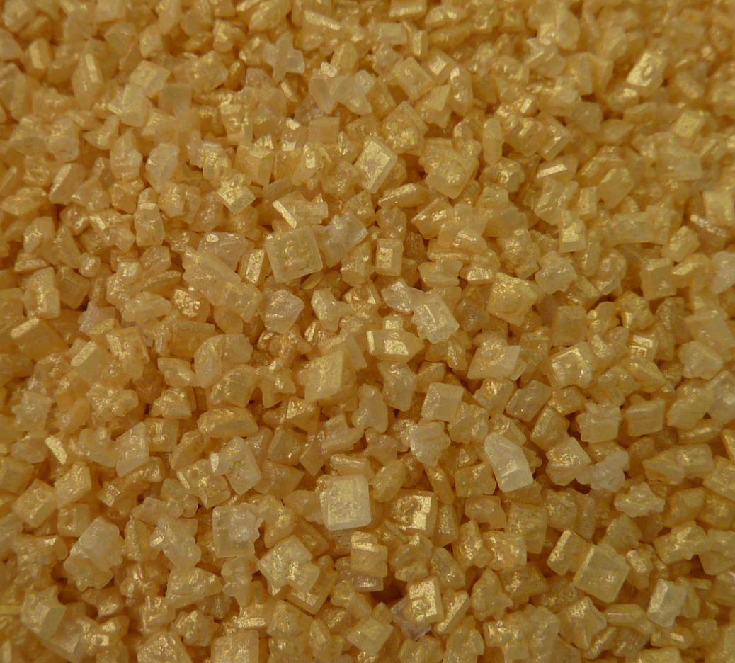 Sprinkles:  Glimmer Sugar - Gold (approx 50g)
