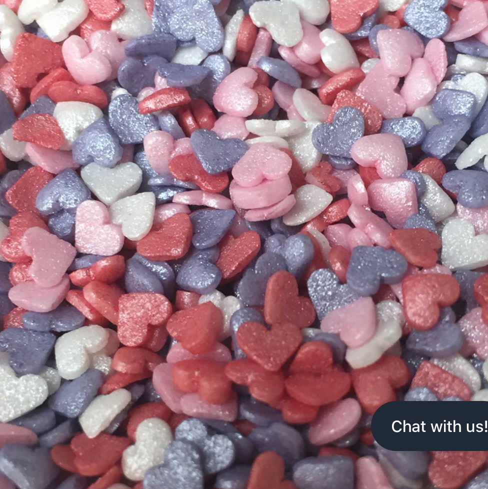 Sprinkles:  Mini Glimmer Hearts - Dream Mix (approx 50g)