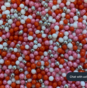 Sprinkles:   2mm Polished Pearls - TWINKLE CUPID (Approx 50g)