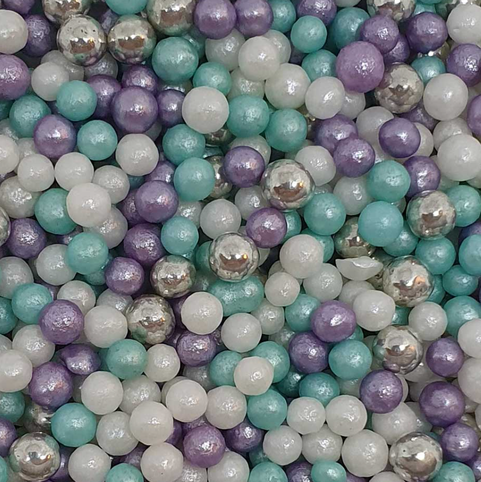 Sprinkles:    Glimmer Pearls - Twinkle Ice (Approx 50g)