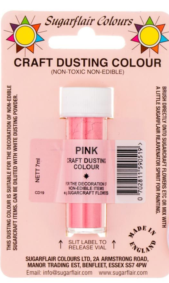 Dust  -Sugarflair - Craft Dusting Colour - Pink - NON-EDIBLE