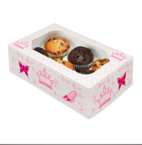 Cupcake Boxes - Childrens 6 hole - Princess