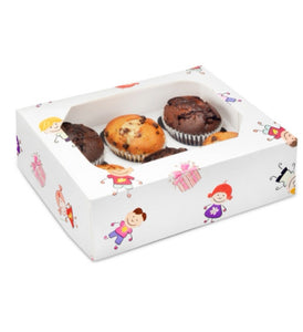 Cupcake Boxes - Childrens 6 hole - Kids