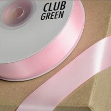 Load image into Gallery viewer, Ribbon -  CLUB GREEN Light Pink Satin  - Various sizes
