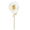 Cake Topper - Mini Confetti Balloon Wands (5 pack) - Gold