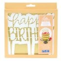 Load image into Gallery viewer, Cutter -  Happy Birthday Cake Topper - Modern
