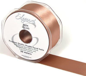 Ribbon: Deep rose gold (no 88)  Eleganza Double faced satin ribbon