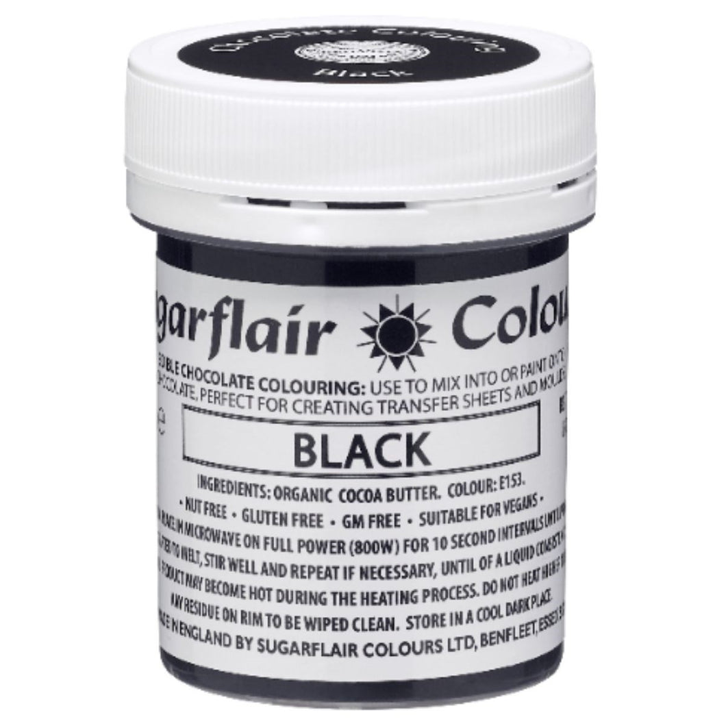 Colouring -Sugarflair Chocolate Colouring paste - Black 35g