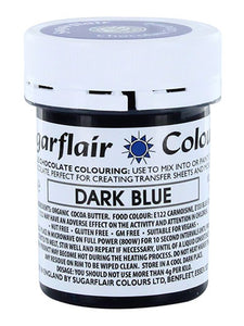Colouring - Sugarflair Chocolate Colouring paste - Dark Blue 35g