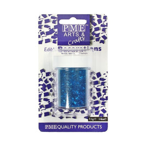 Edible Decoration - Glitter Flakes - Blue 7.1g
