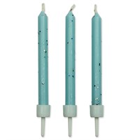 Candles - Blue twist with holders PK/10 (62MM / 2.4”)