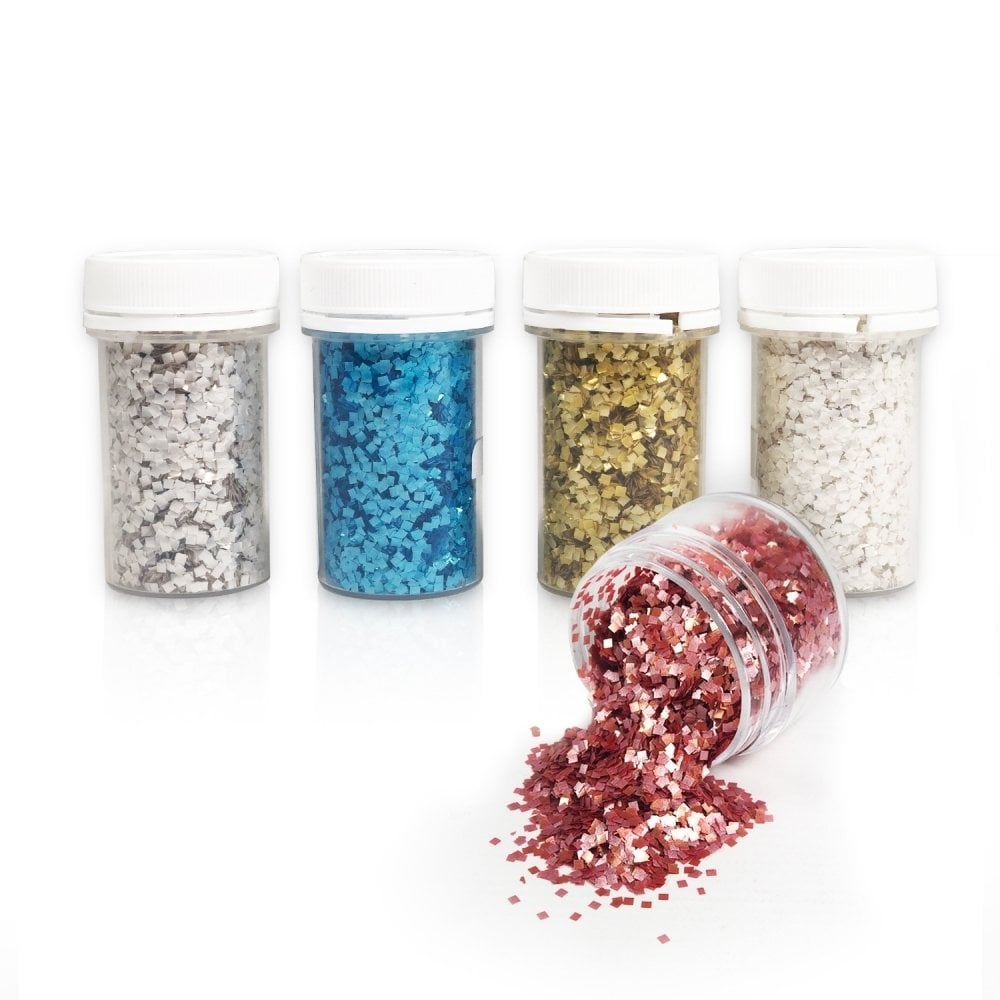 White Edible Glitter Flakes - CK Products