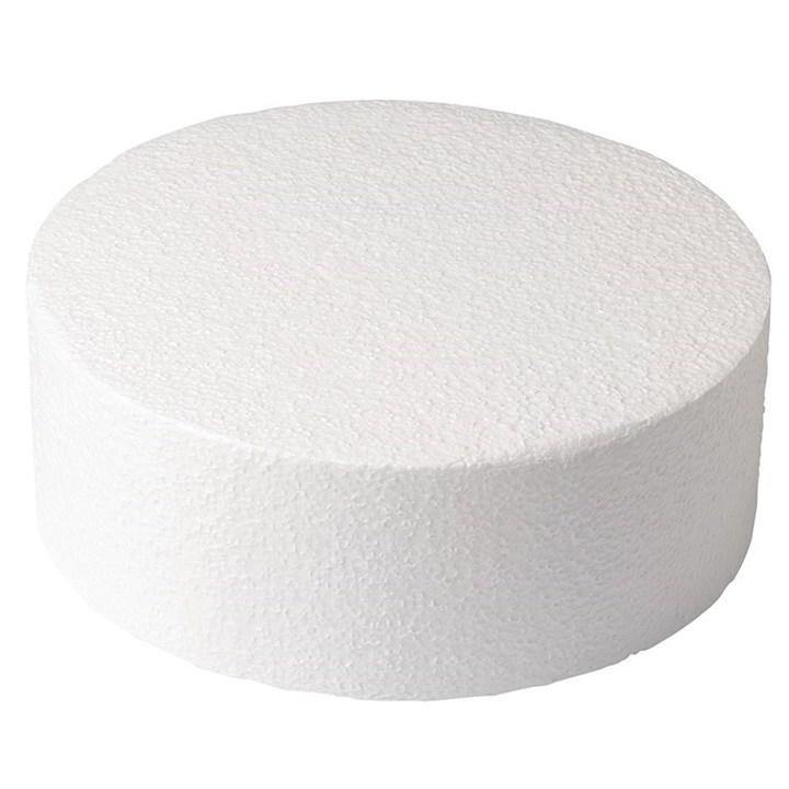Polystyrene Cake dummy - Round straight edge 6 x 4 