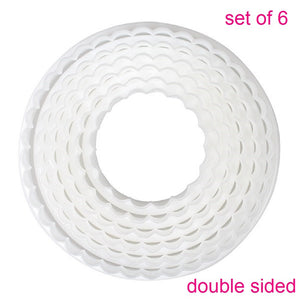 Cutter - Cake Star - Double sided round 6 set - smooth/fluted