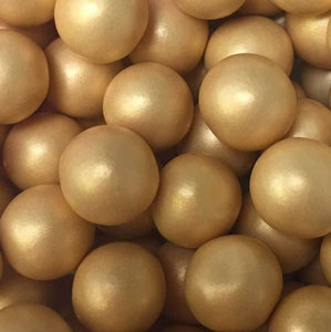 Sprinkles:   Chocoballs Large 10mm Glimmer Gold (approx 50g)