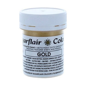 Colouring -Sugarflair Chocolate Colouring paint - Gold 35g