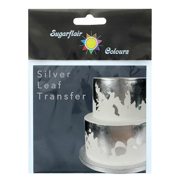 Edible Decorations - Sugarflair 24 carat Silver Leaf - 80x80mm sheet