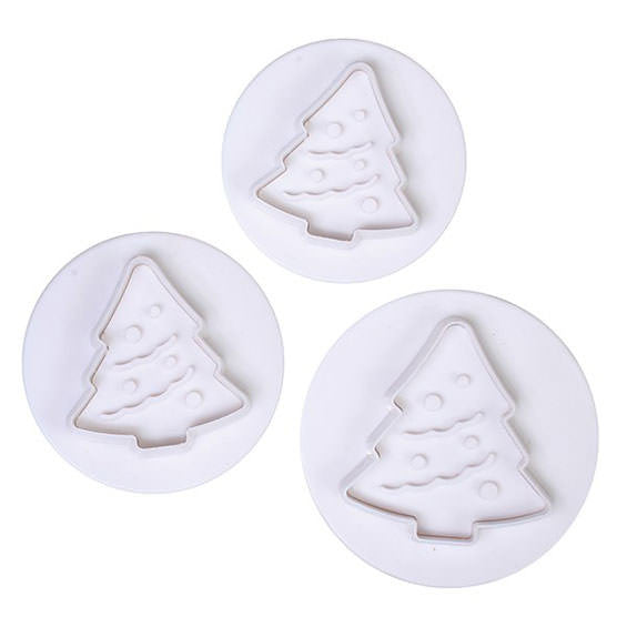 Cutter - Plunger - Set of Three Christmas Trees